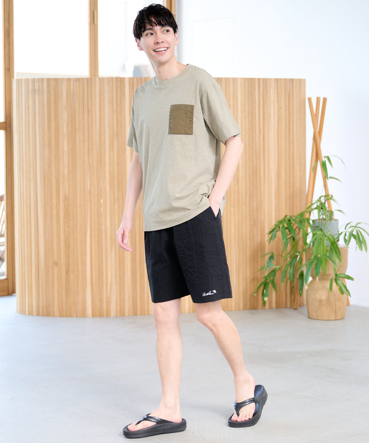 【TIME SALE】【残り1点】ストレッチワッシャー シェア ショートパンツ