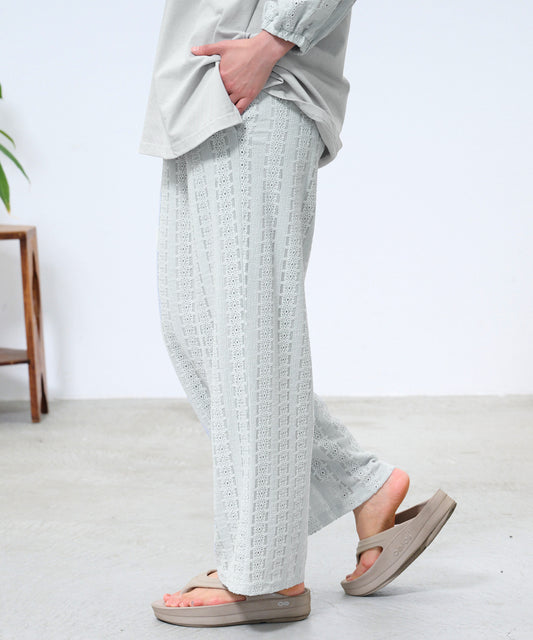 Arnold Palmer カットレース イージーワイド ストレートパンツ