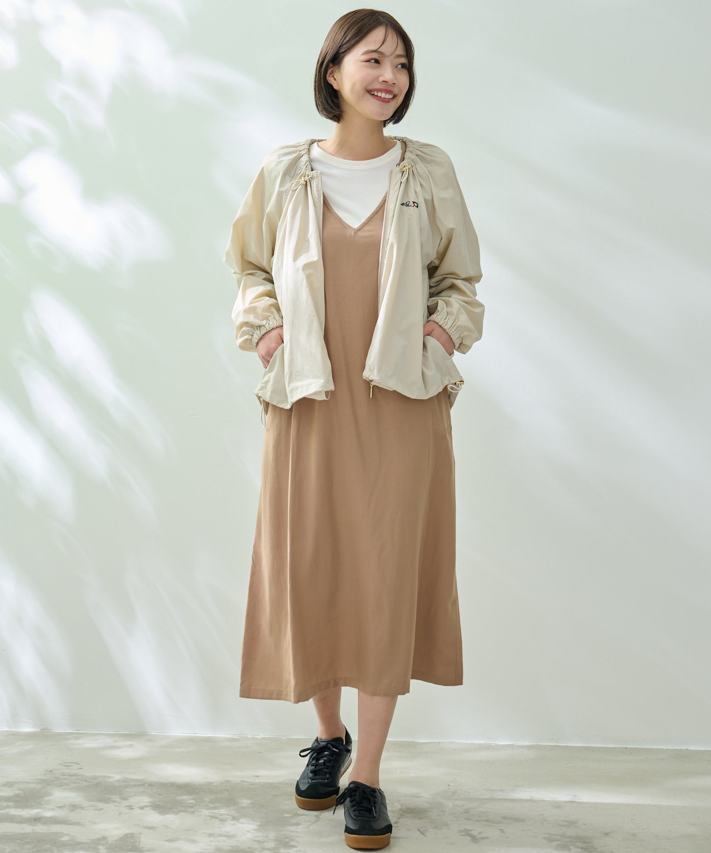 花粉ガード ライトノーカラーブルゾン