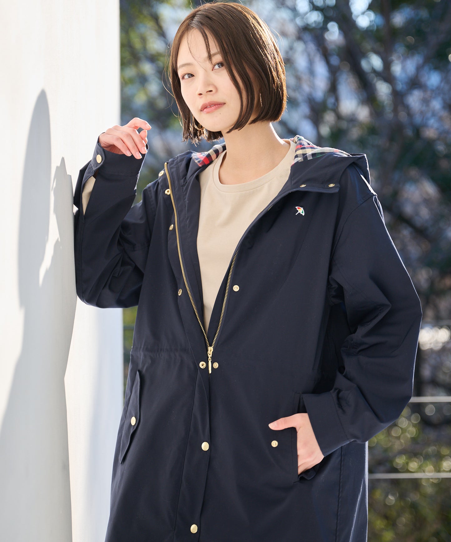 フーディーロングコート