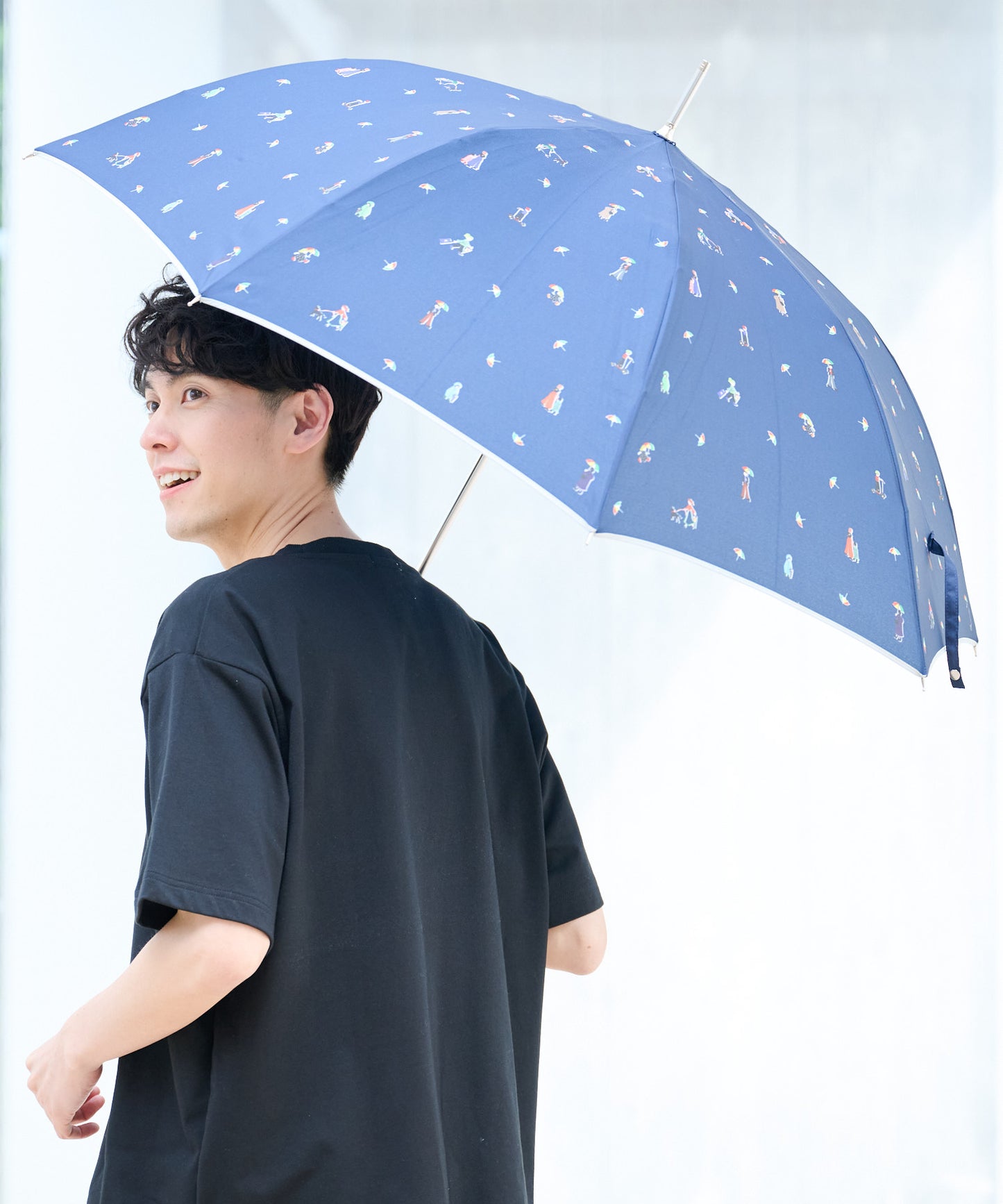 アート総柄 晴雨兼用 シェア 長傘