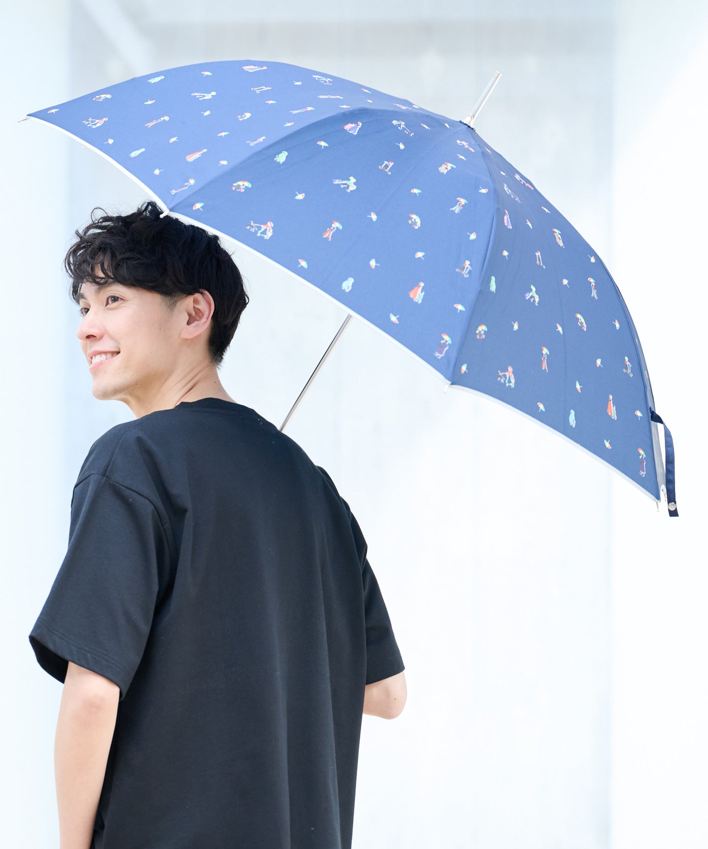 アート総柄 晴雨兼用 シェア 長傘