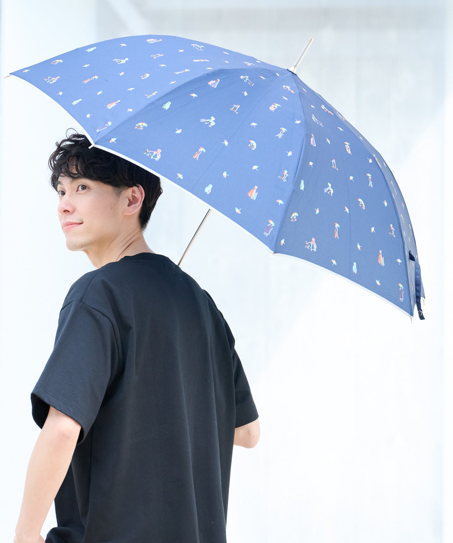 アート総柄 晴雨兼用 シェア 長傘