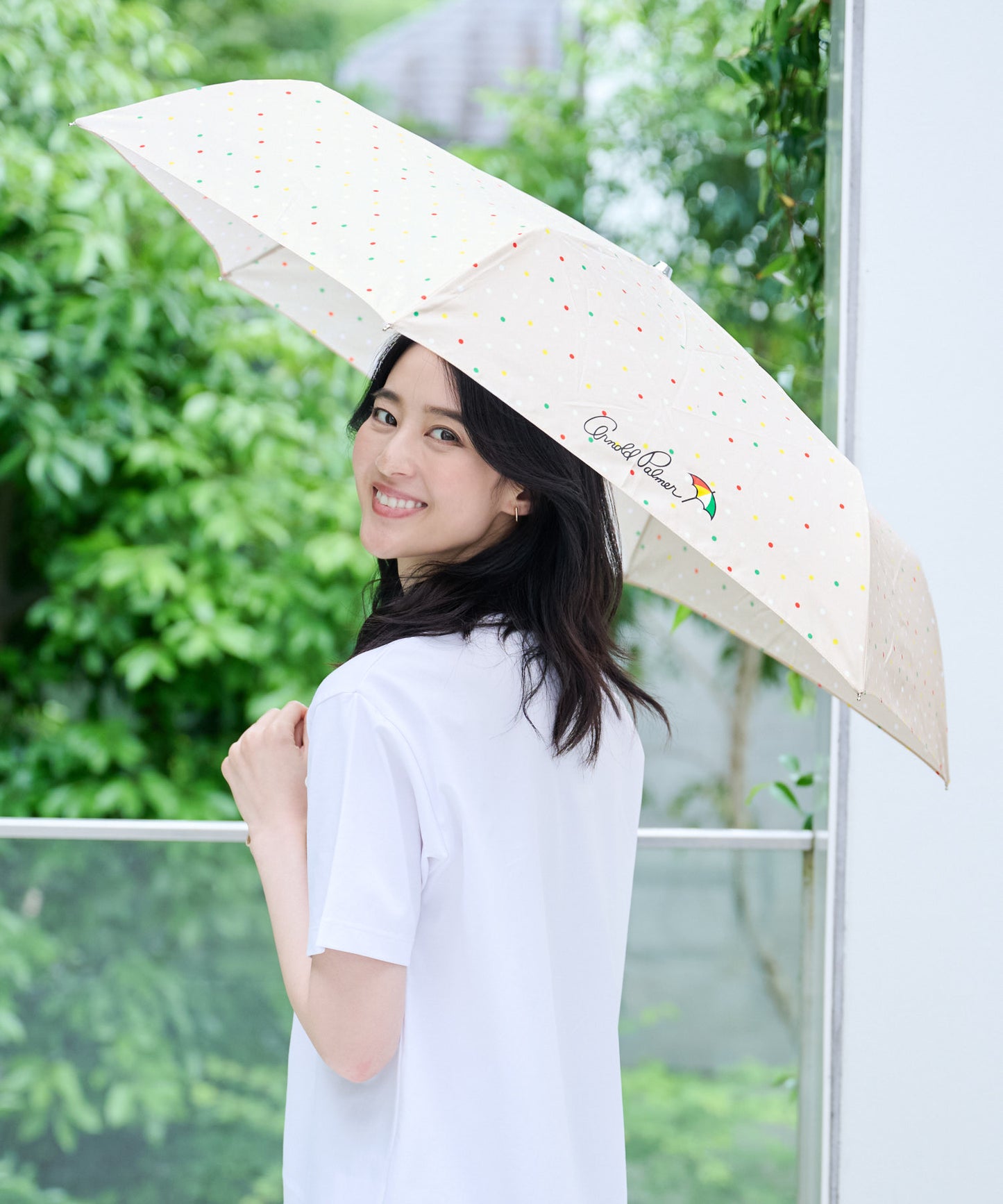 【期間限定 セール】 ドット柄 晴雨兼用 シェア 折り畳み傘