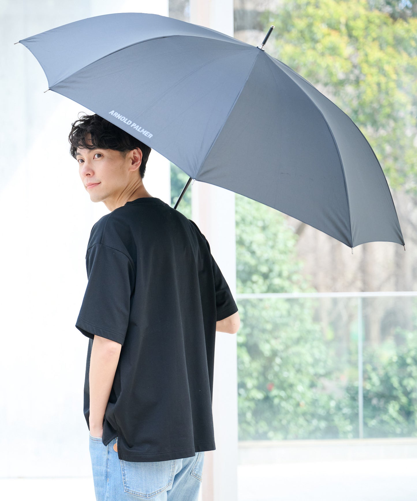 ワンポイントロゴ ラージサイズ長傘
