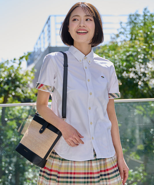 Arnold Palmer 雑材×フェイクレザー ショルダーバッグ