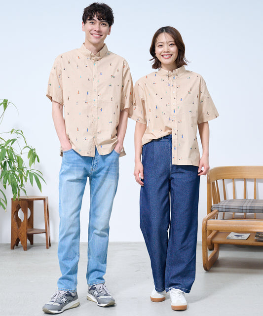 Arnold Palmer アート総柄 半袖 シェア シャツ