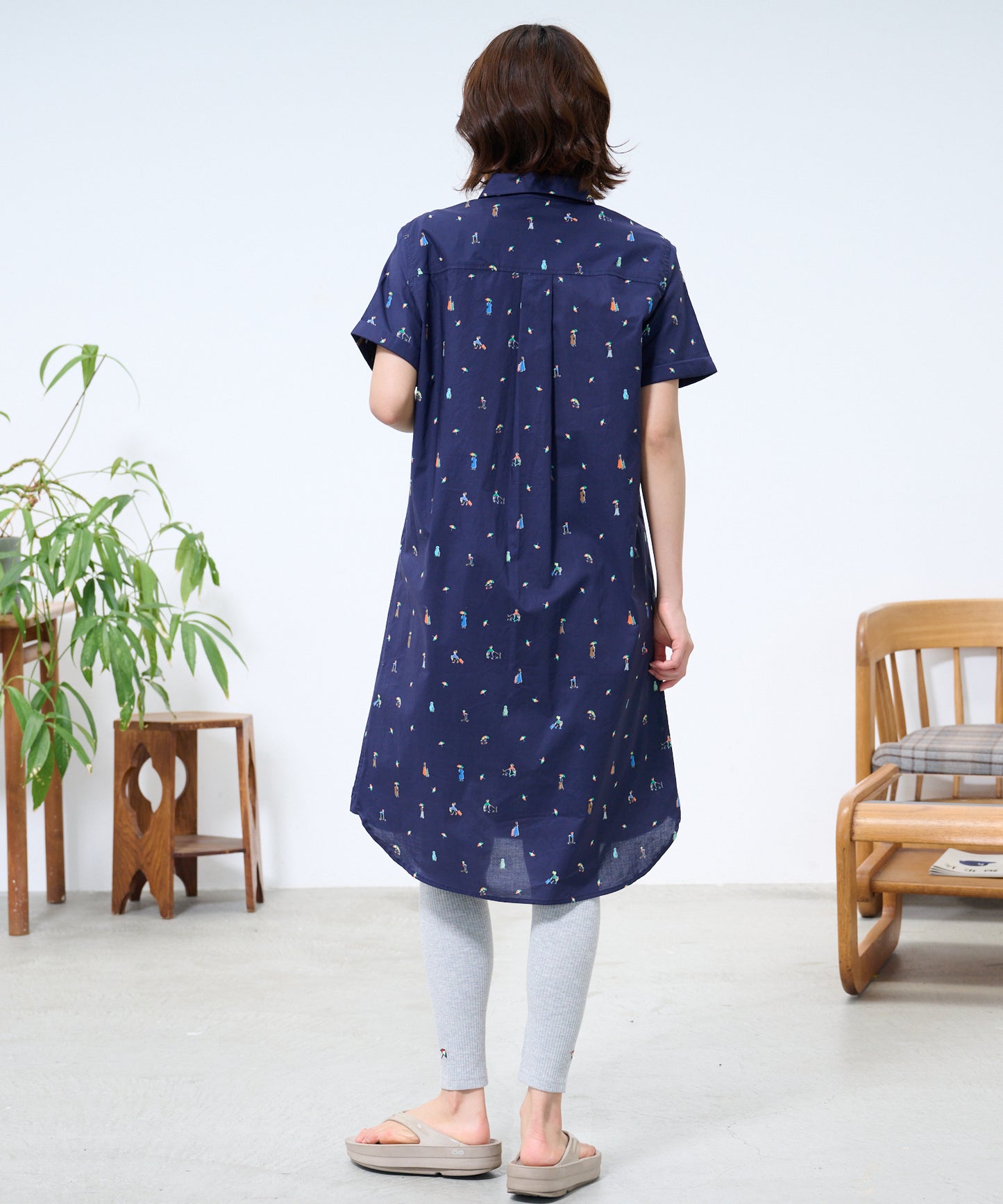 アート総柄ワンピース