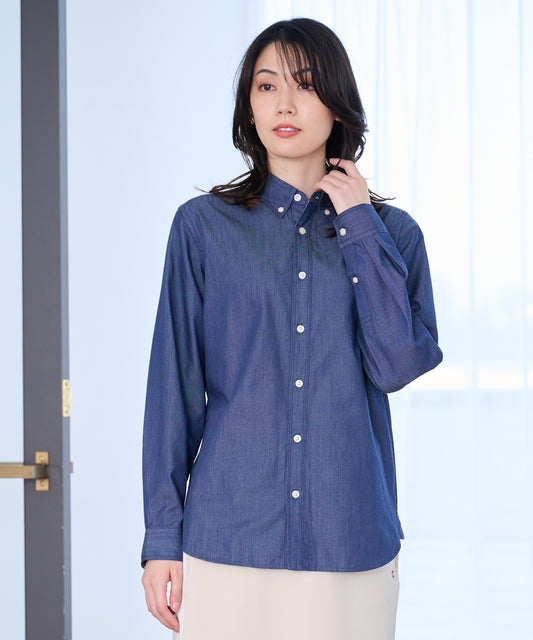 Arnold Palmer 【残り1点】裏ワザデニム イージーケア 長袖 シェア シャツ