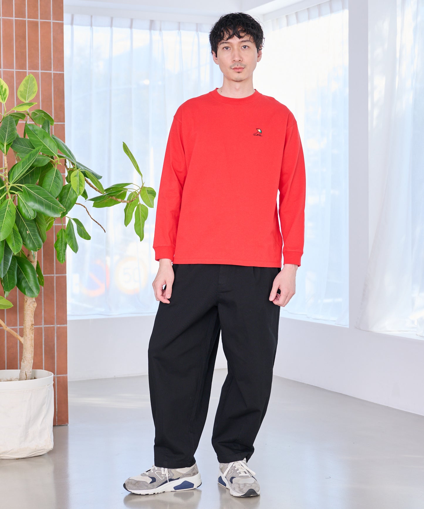 バレルレッグ チノパンツ