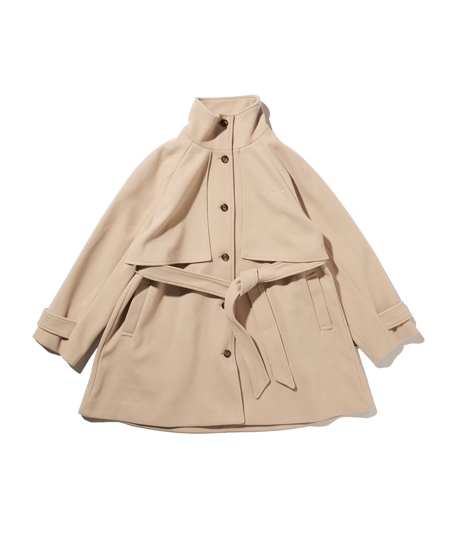 ニットメルトン スタンドカラーコート