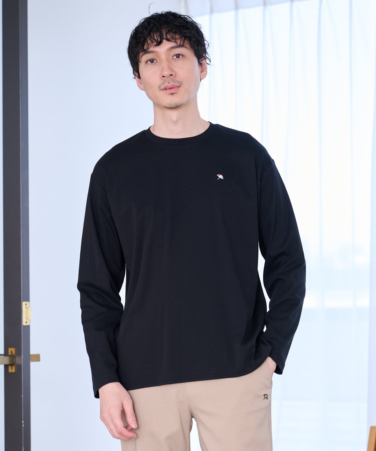 シェア スムースコットン ラウンドヘム ロングTシャツ
