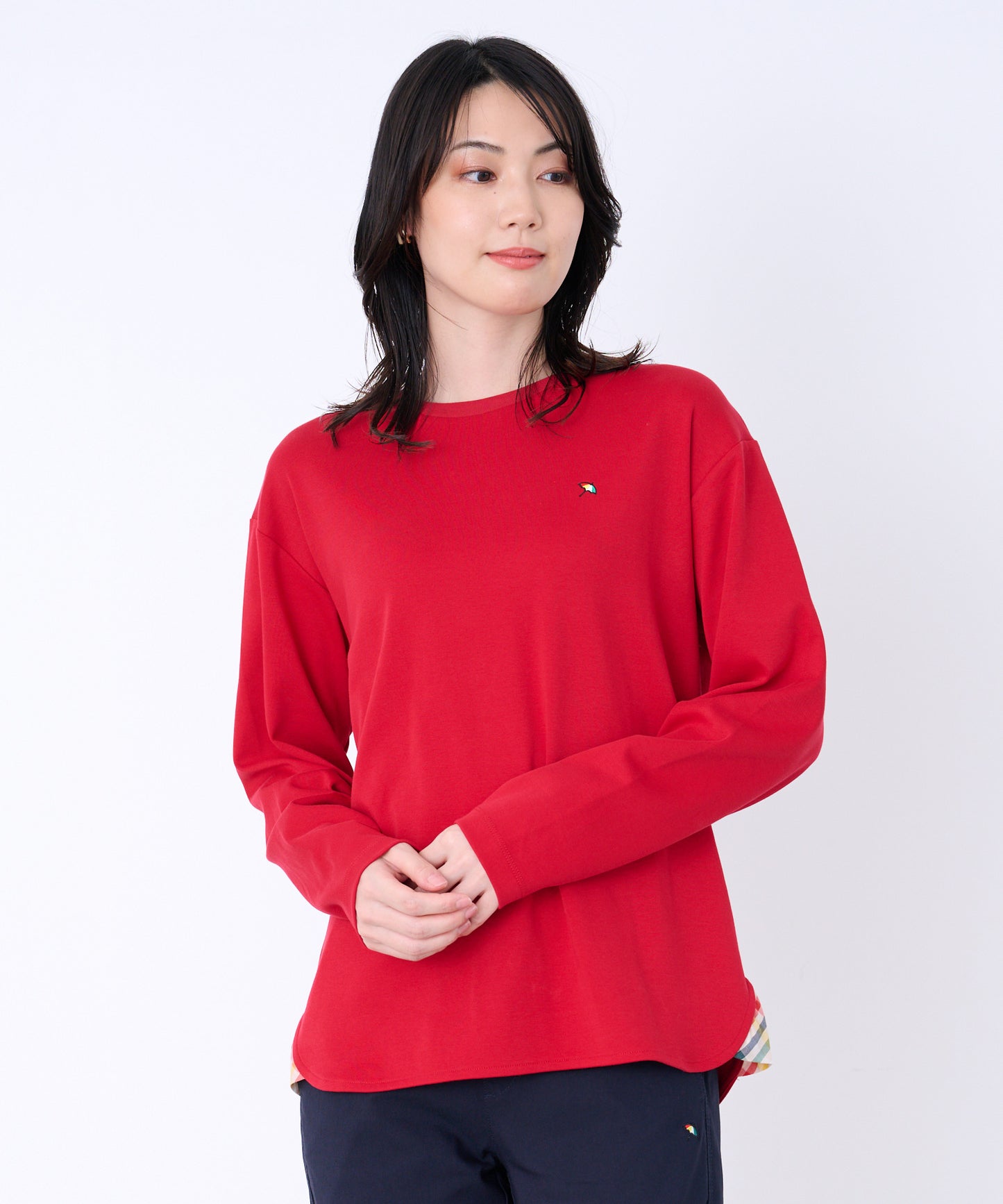 シェア スムースコットン ラウンドヘム ロングTシャツ
