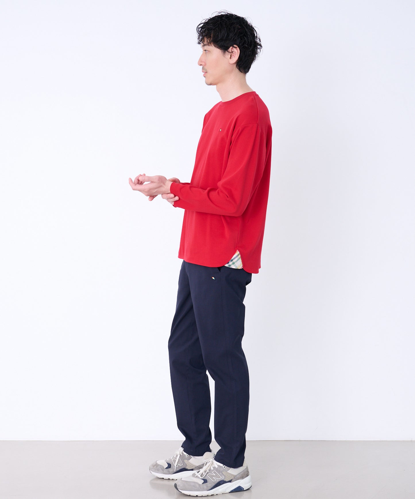 シェア スムースコットン ラウンドヘム ロングTシャツ