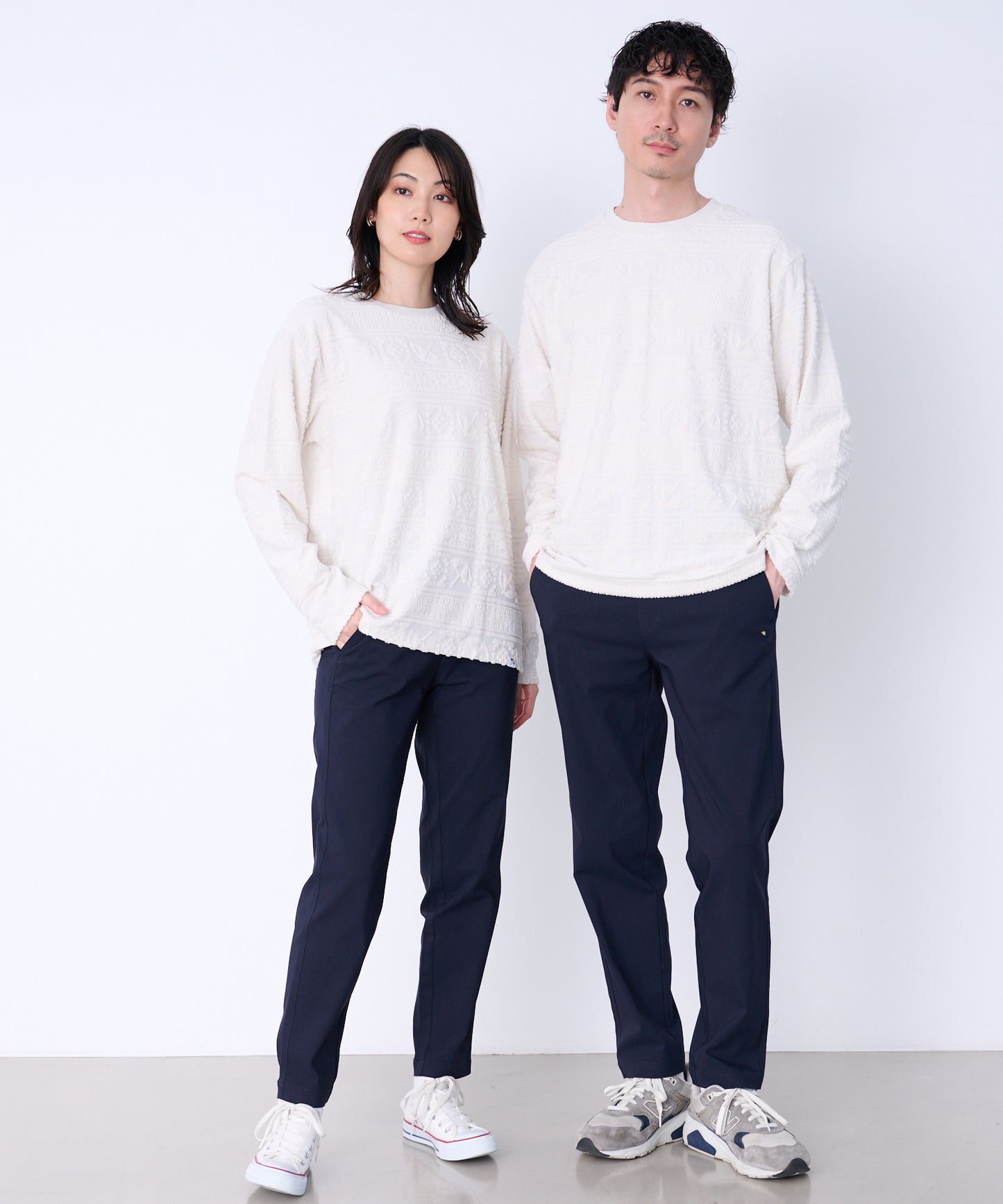 シェア アンブレラパイルジャガード ロングTシャツ