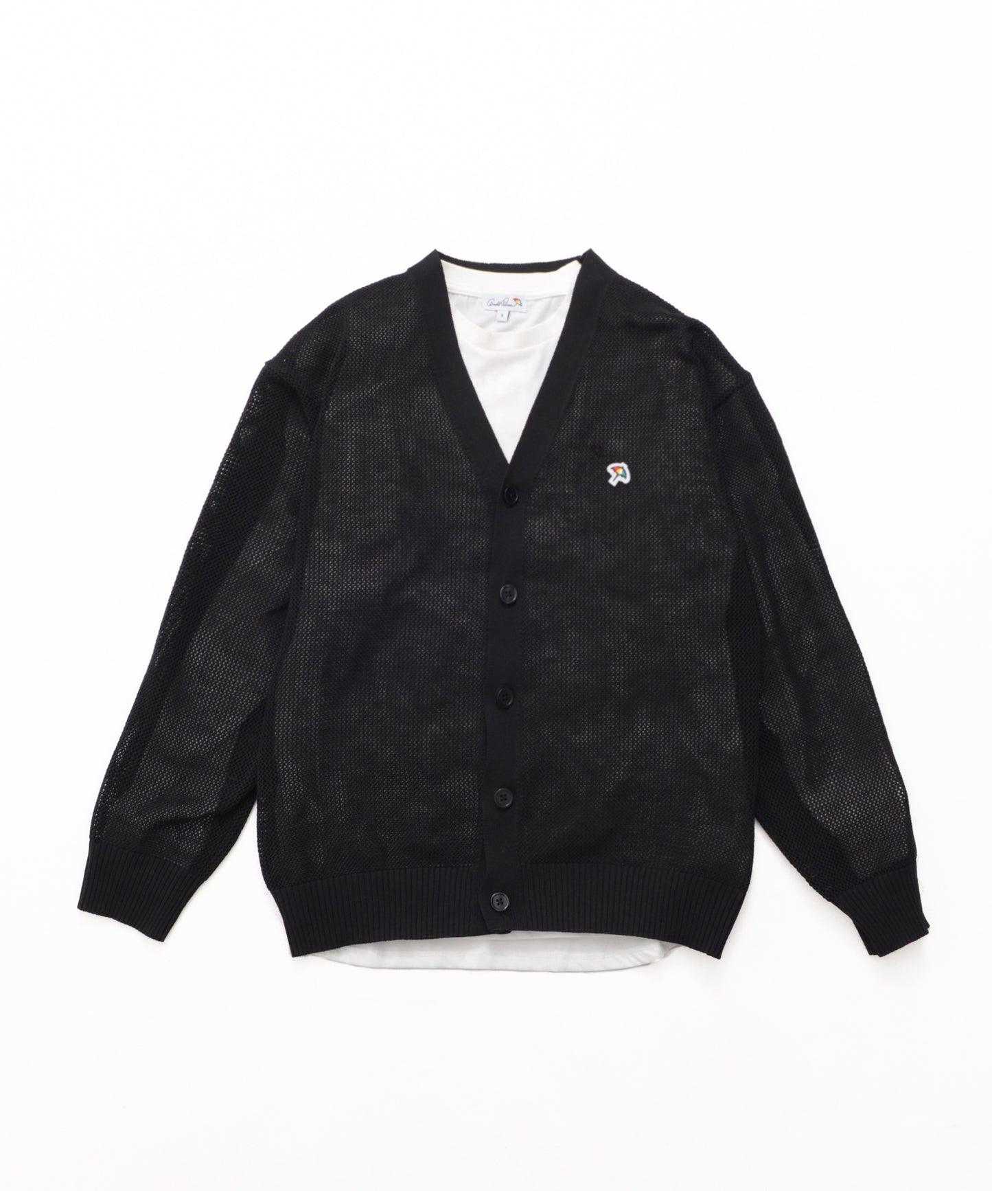 シェア メッシュニットカーディガン + ロングTシャツセット