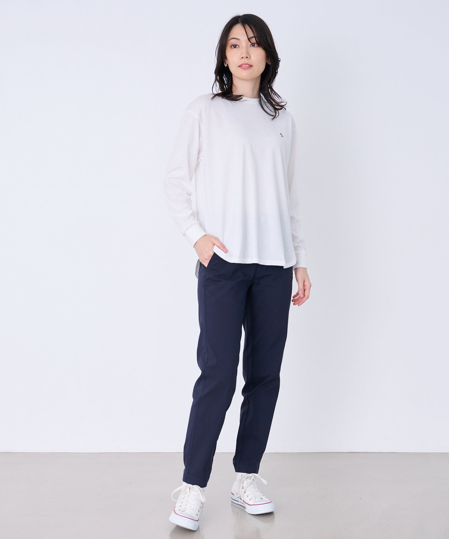シェア メッシュニットカーディガン + ロングTシャツセット