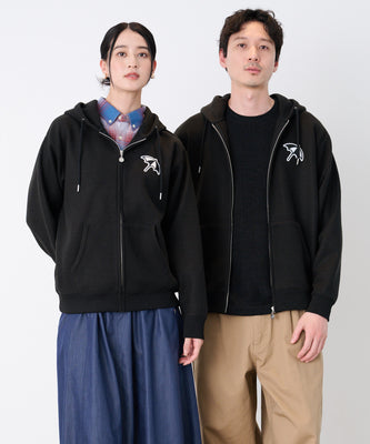 ウールライクメルトン シェア フルジップパーカー