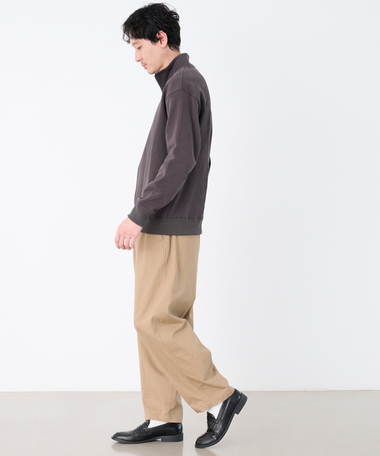 シェア アソート グラフィック ハーフジップスウェット