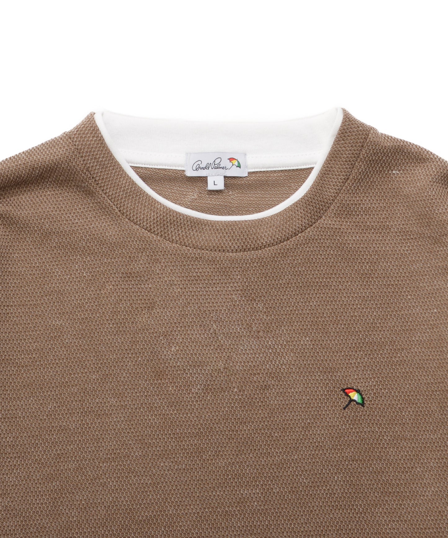 メランジ鹿の子 フェイクレイヤード ロングTシャツ