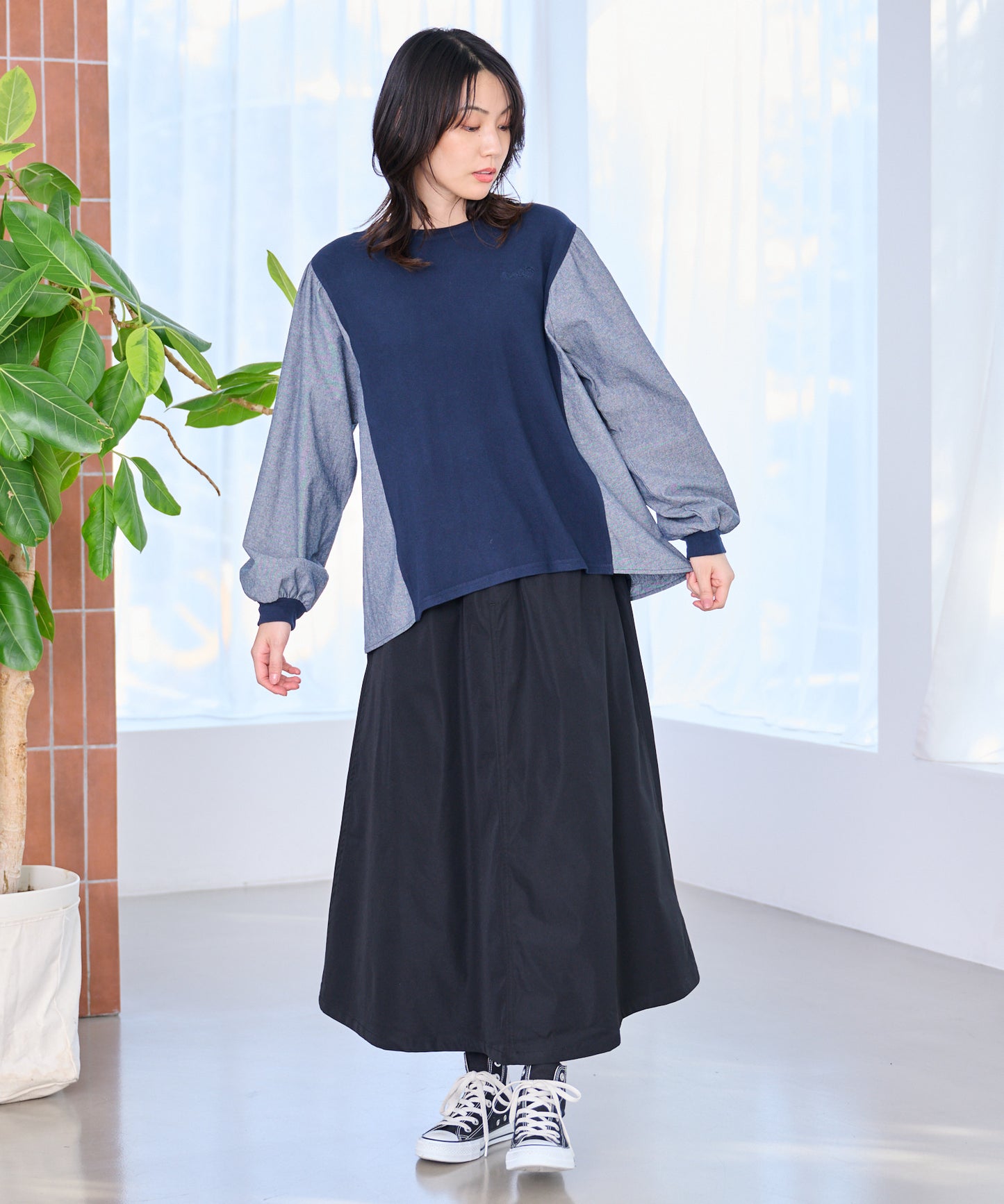 マシュマロ天竺 ドッキングプルオーバー
