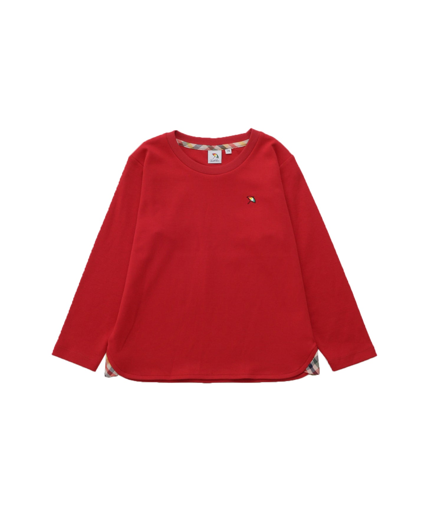 スムースコットン ラウンドヘム ロングTシャツ【キッズ】