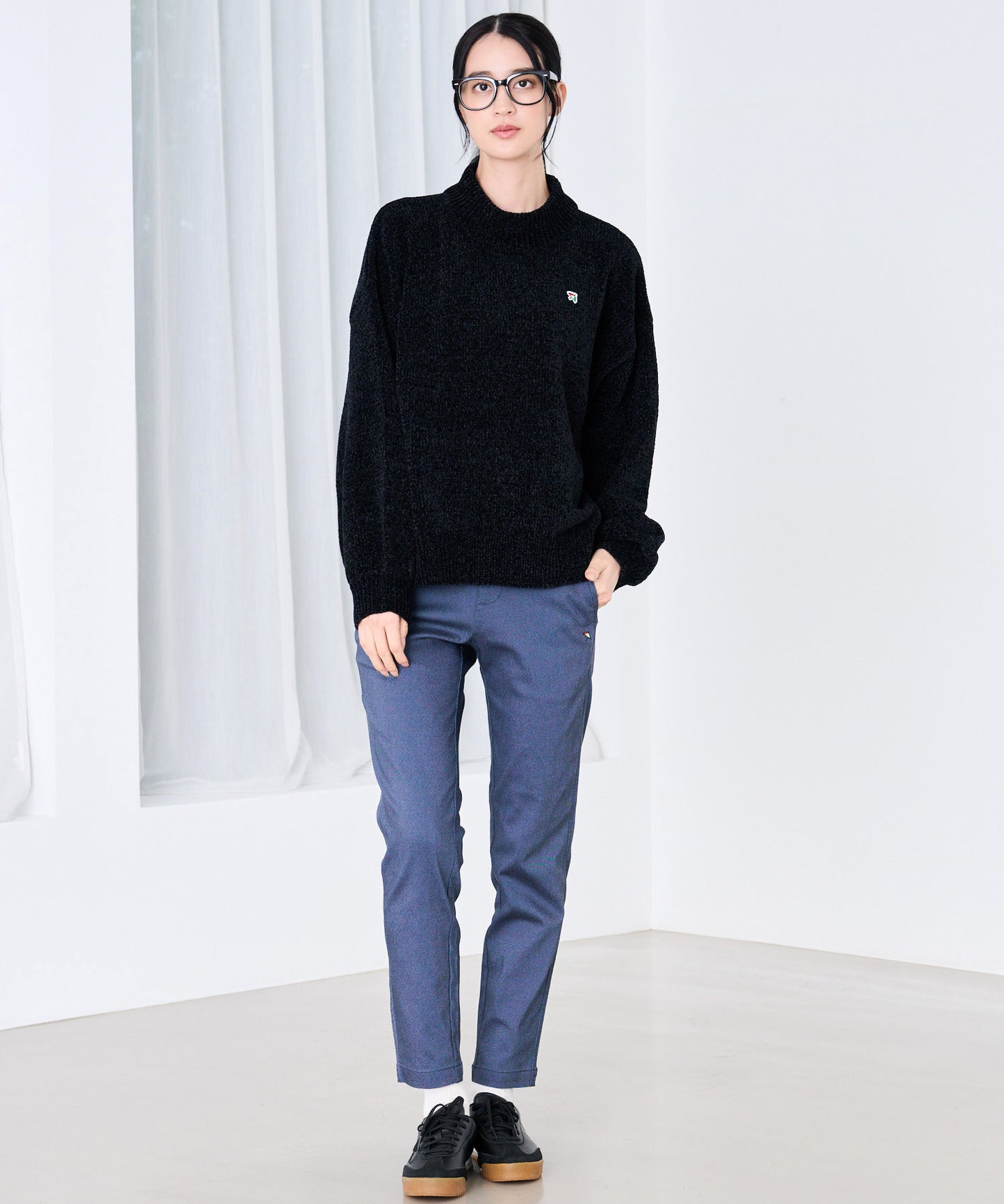 【タイムセール&2BUY対象】モールニット モックネック プルオーバー