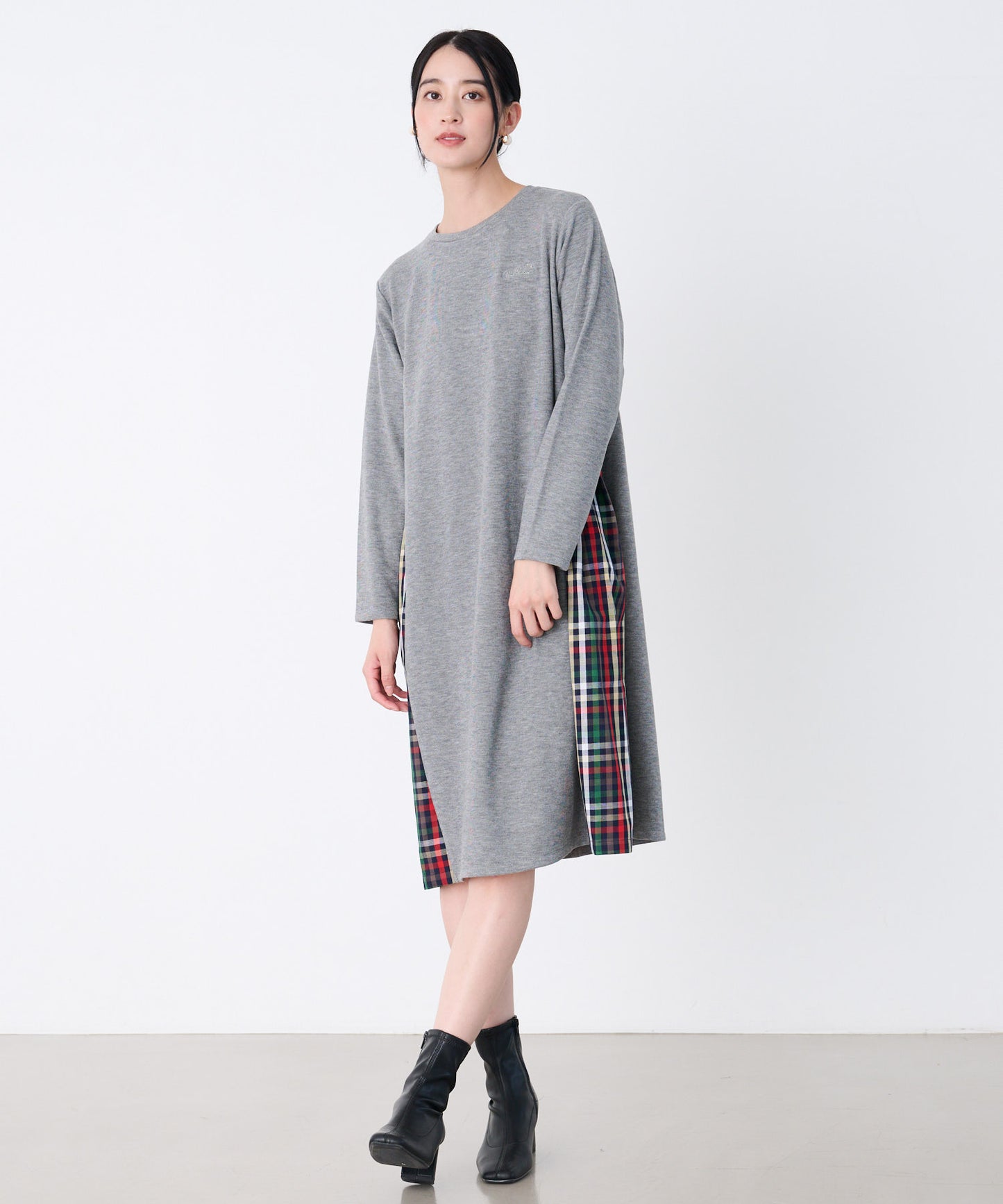 マシュマロリブ サイドチェック ワンピース