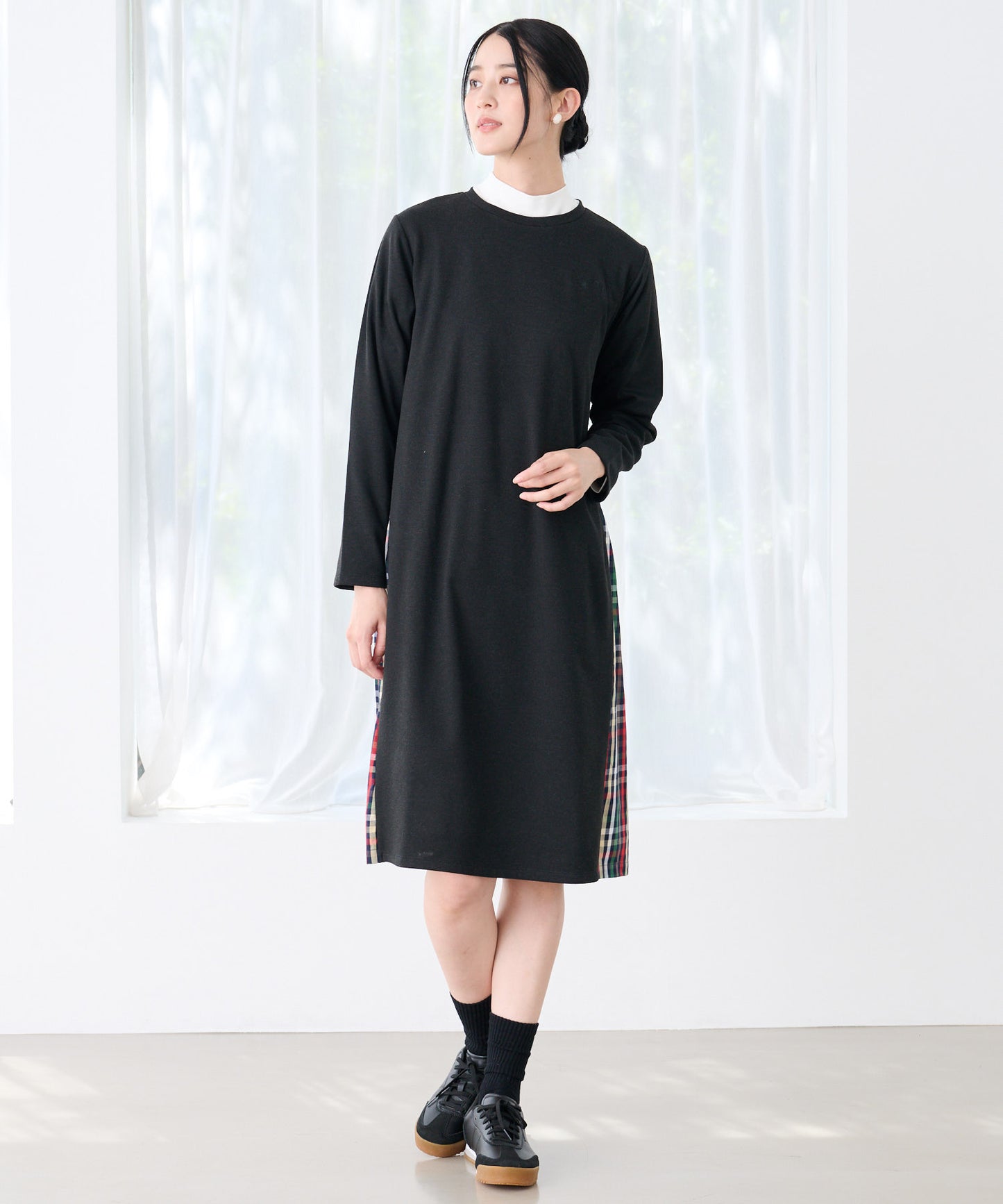 マシュマロリブ サイドチェック ワンピース