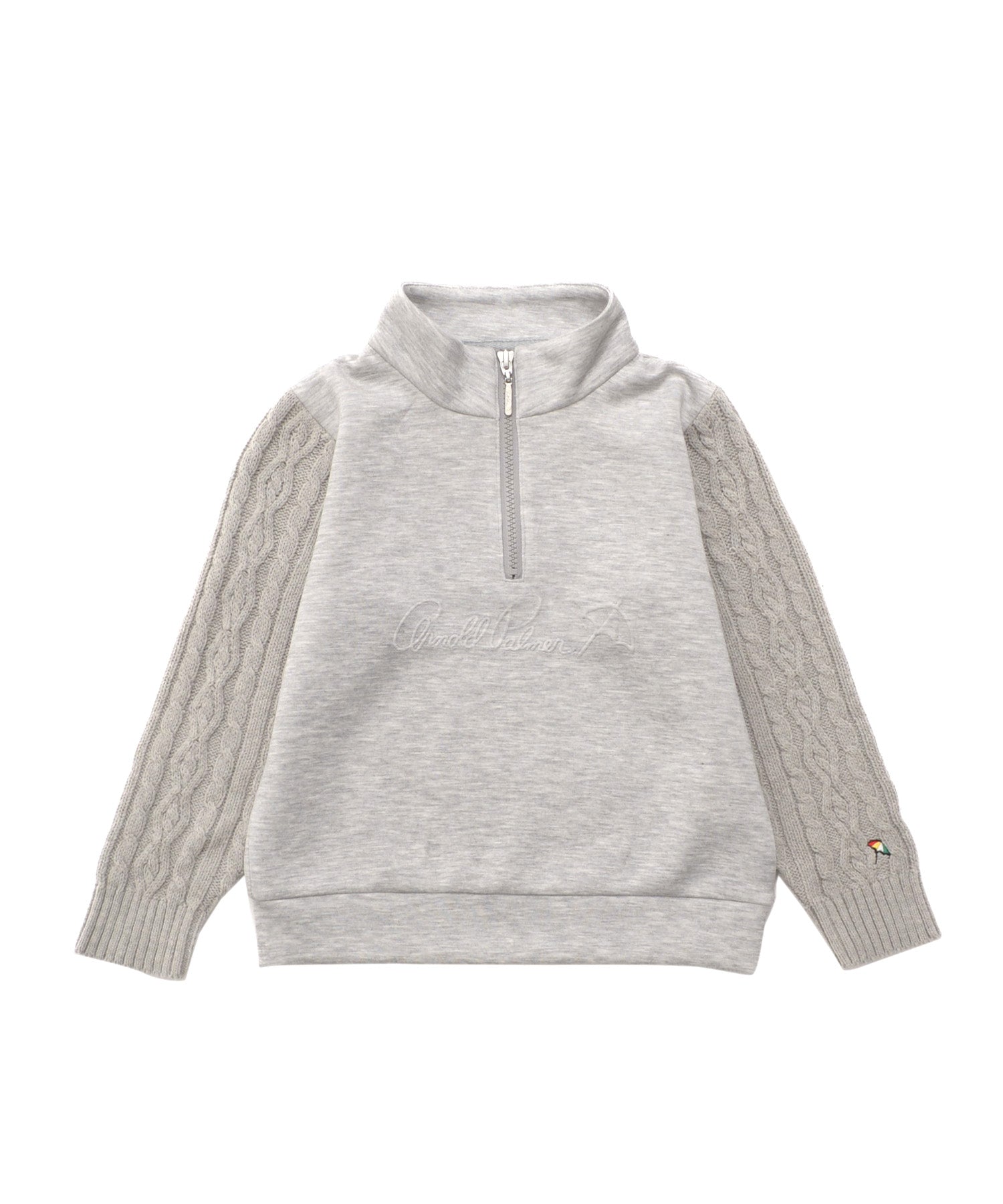 スウェット×ニット ドッキングハーフジップ【キッズ】（スウェット