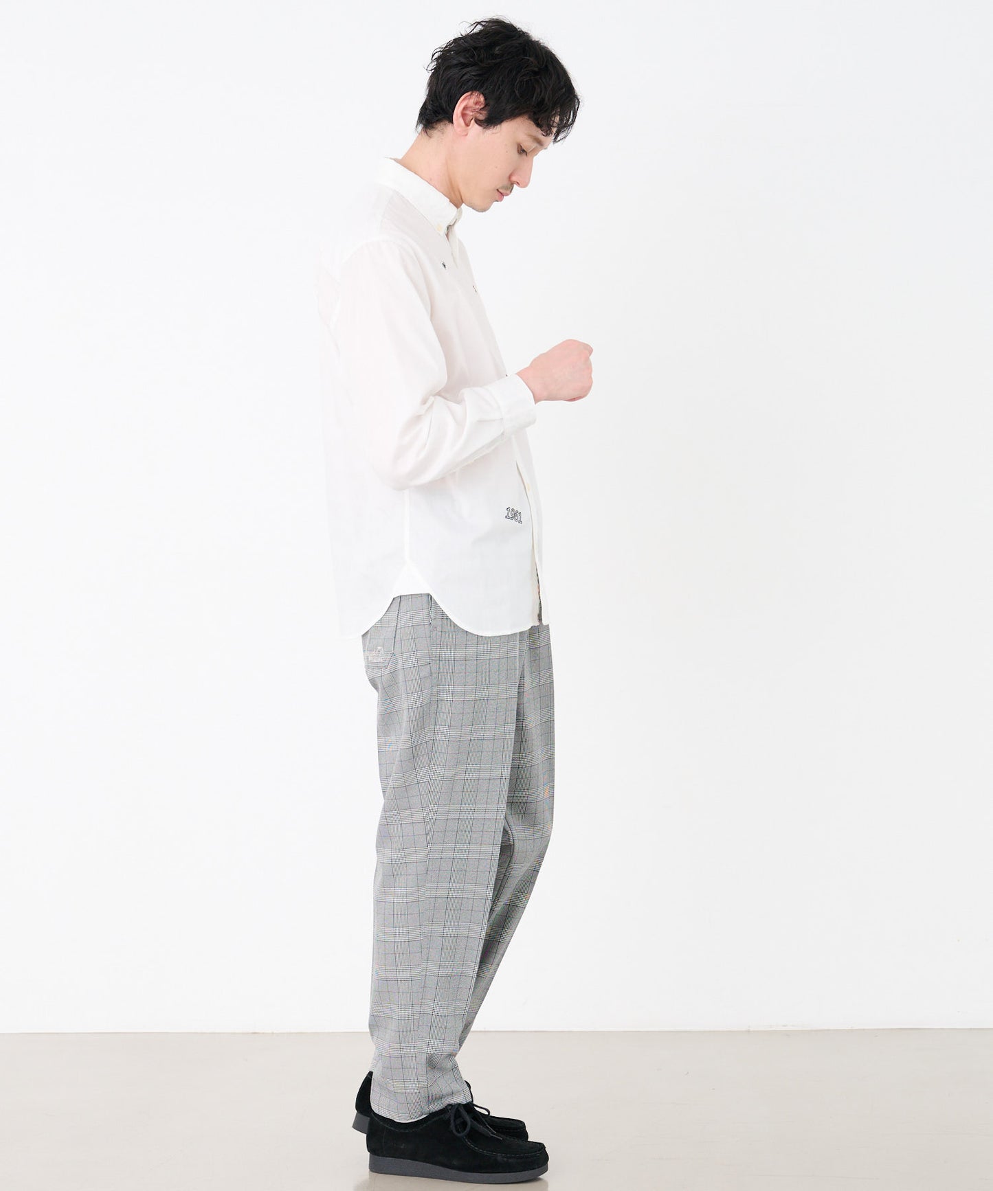 総柄ツイル 長袖シェアシャツ