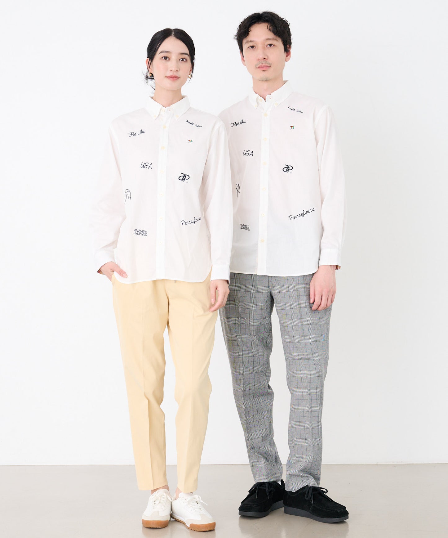 総柄ツイル 長袖シェアシャツ
