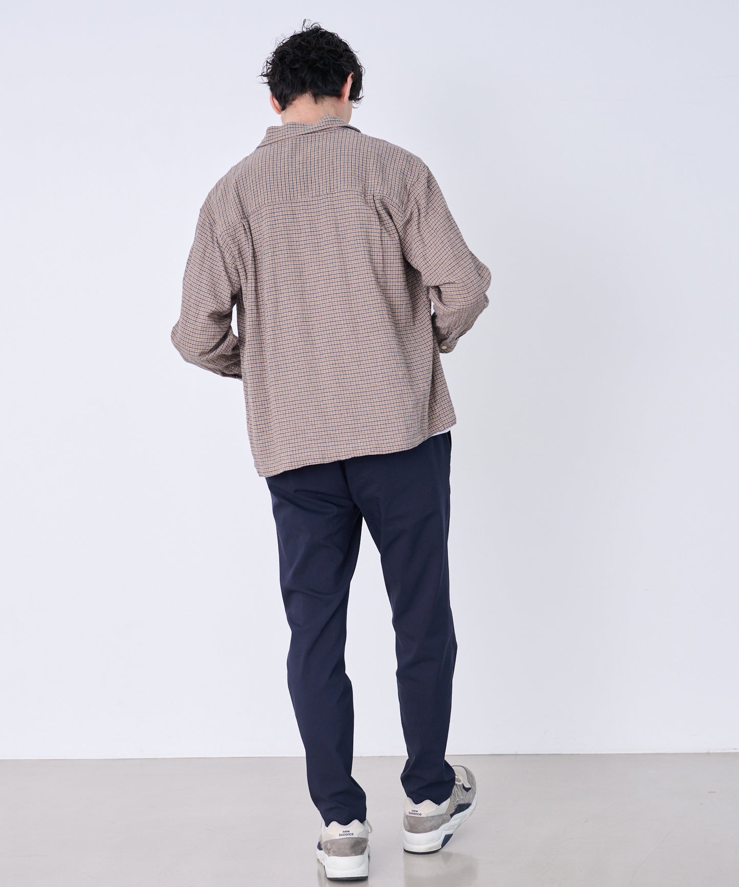 シェア パナマチェック 長袖シャツ + 半袖Tシャツ セット