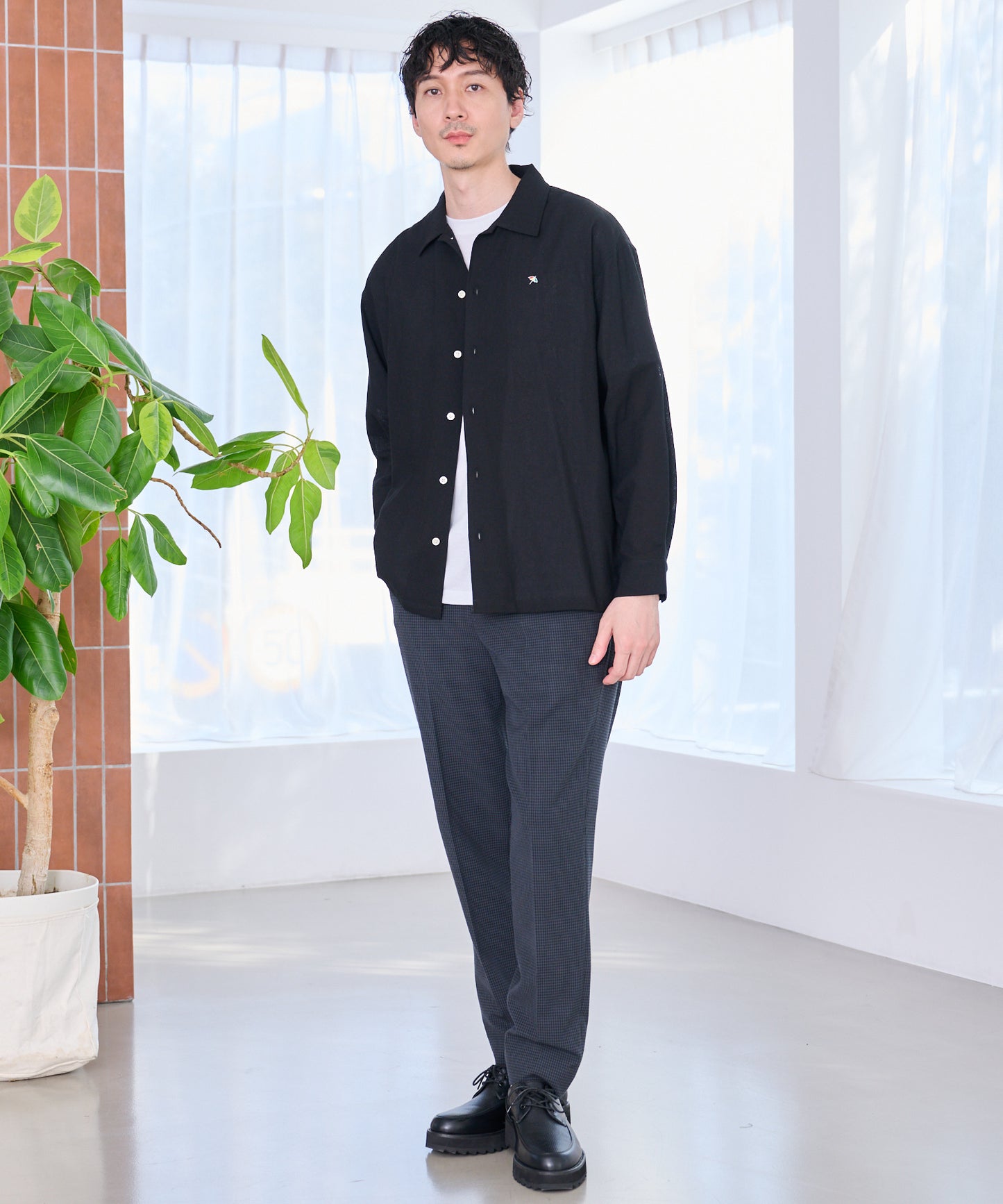シェア パナマ 長袖シャツ + 半袖Tシャツ セット
