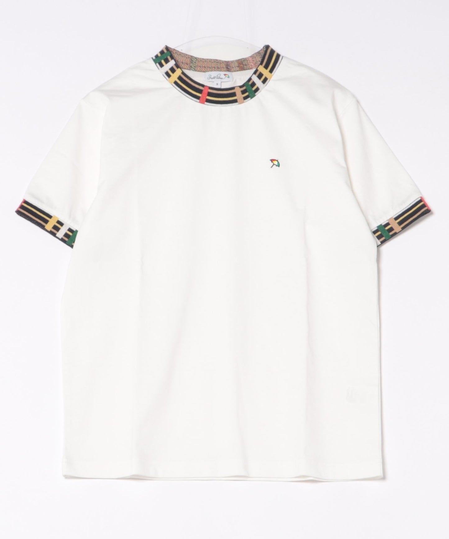 パーマーチェックリブ シェア リンガーTシャツ
