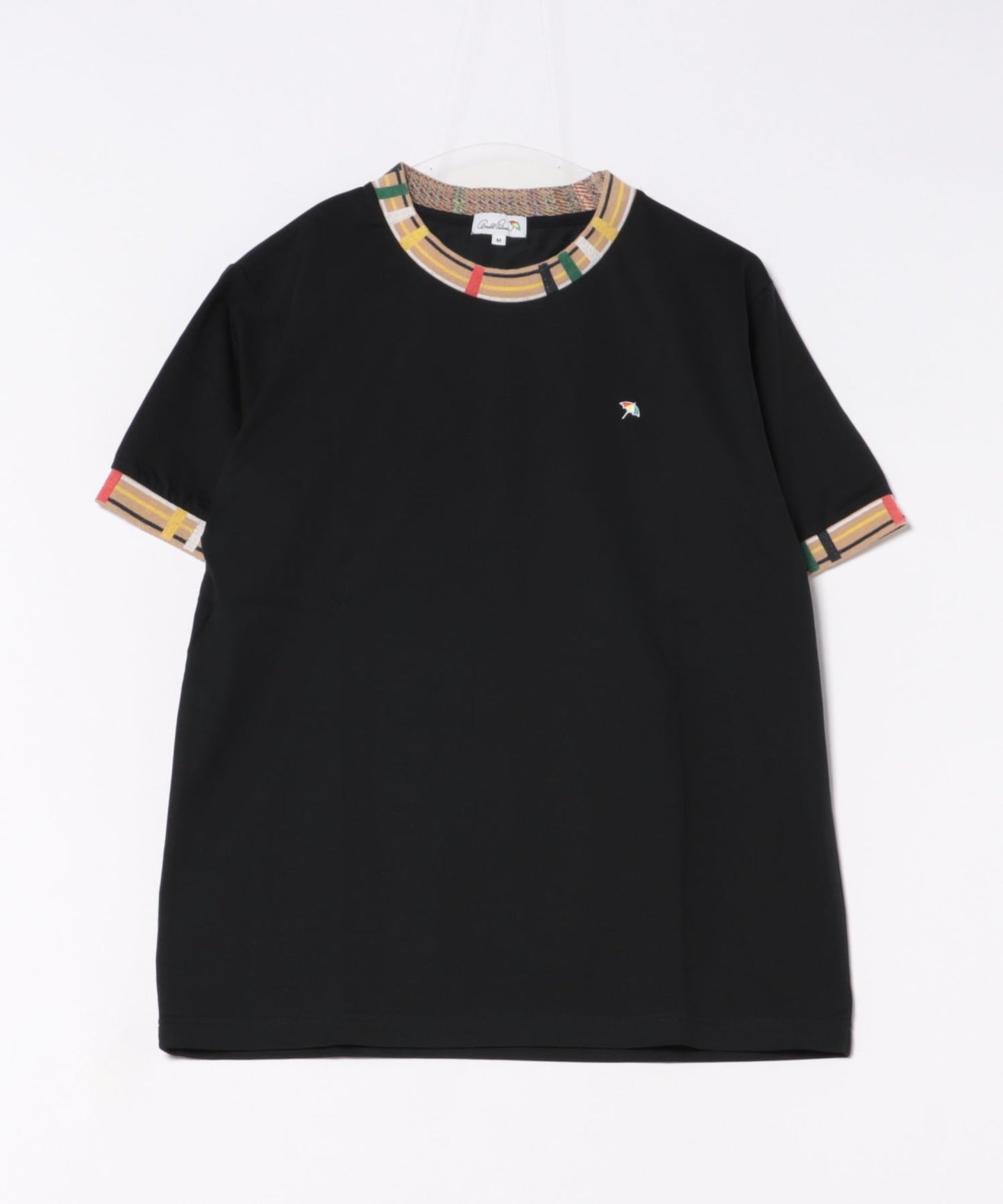 パーマーチェックリブ シェア リンガーTシャツ