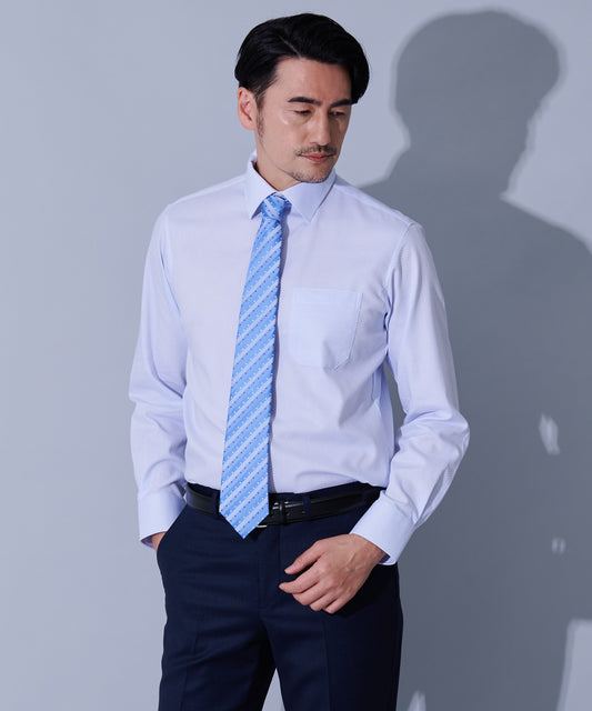 HIROKO KOSHINO シルクストライプ&ドットブルーネクタイ