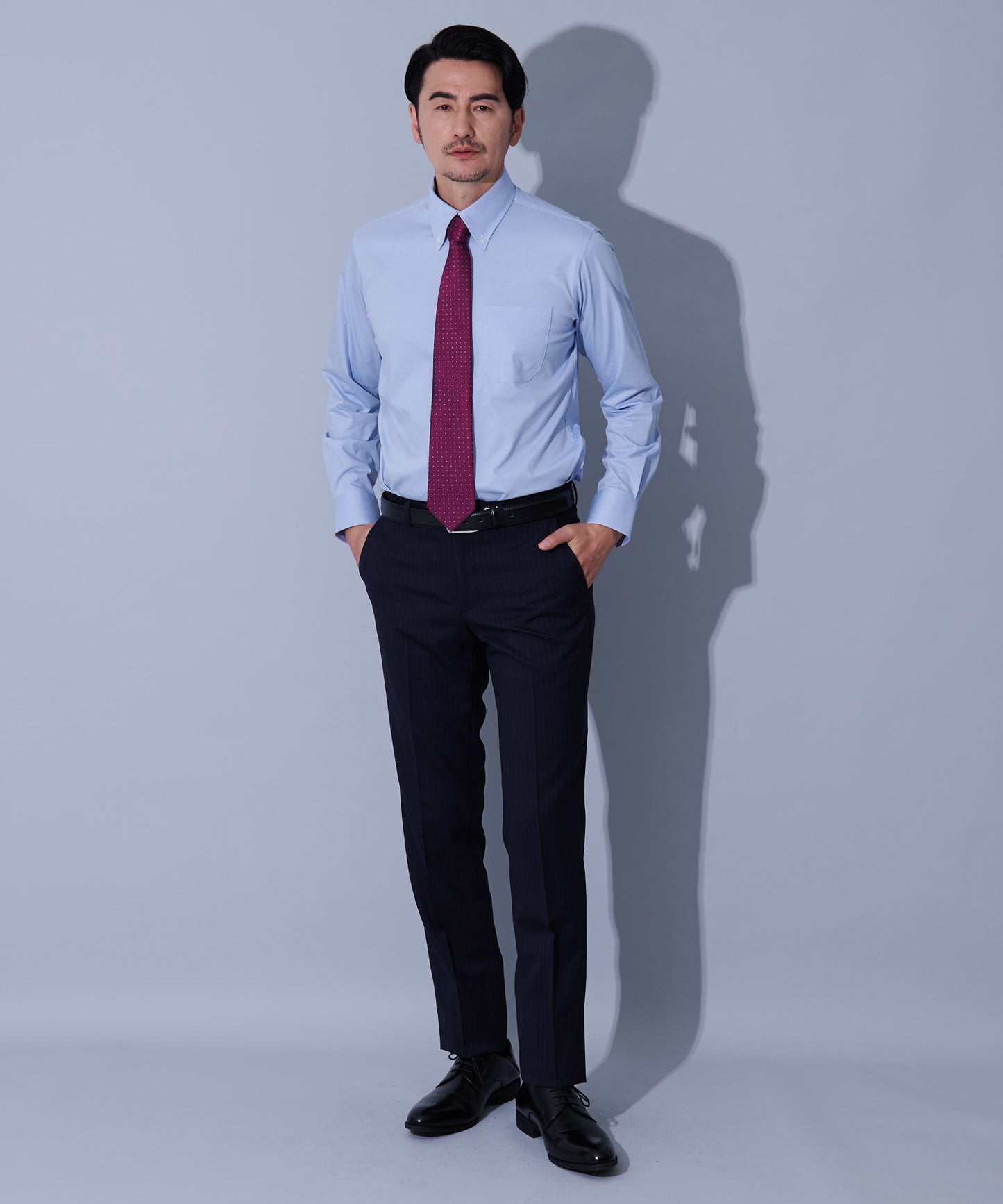 シルク地柄ドットバーガンディネクタイ