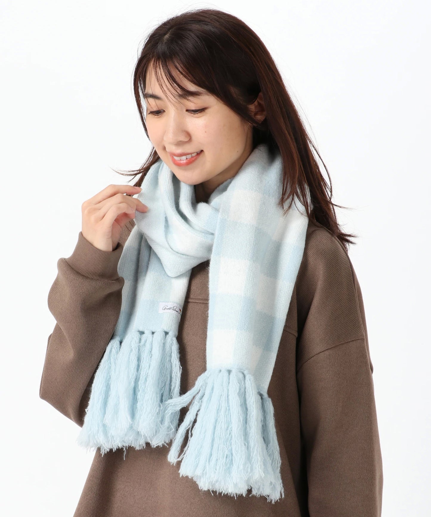 【残り1点】チェックJQニットマフラー