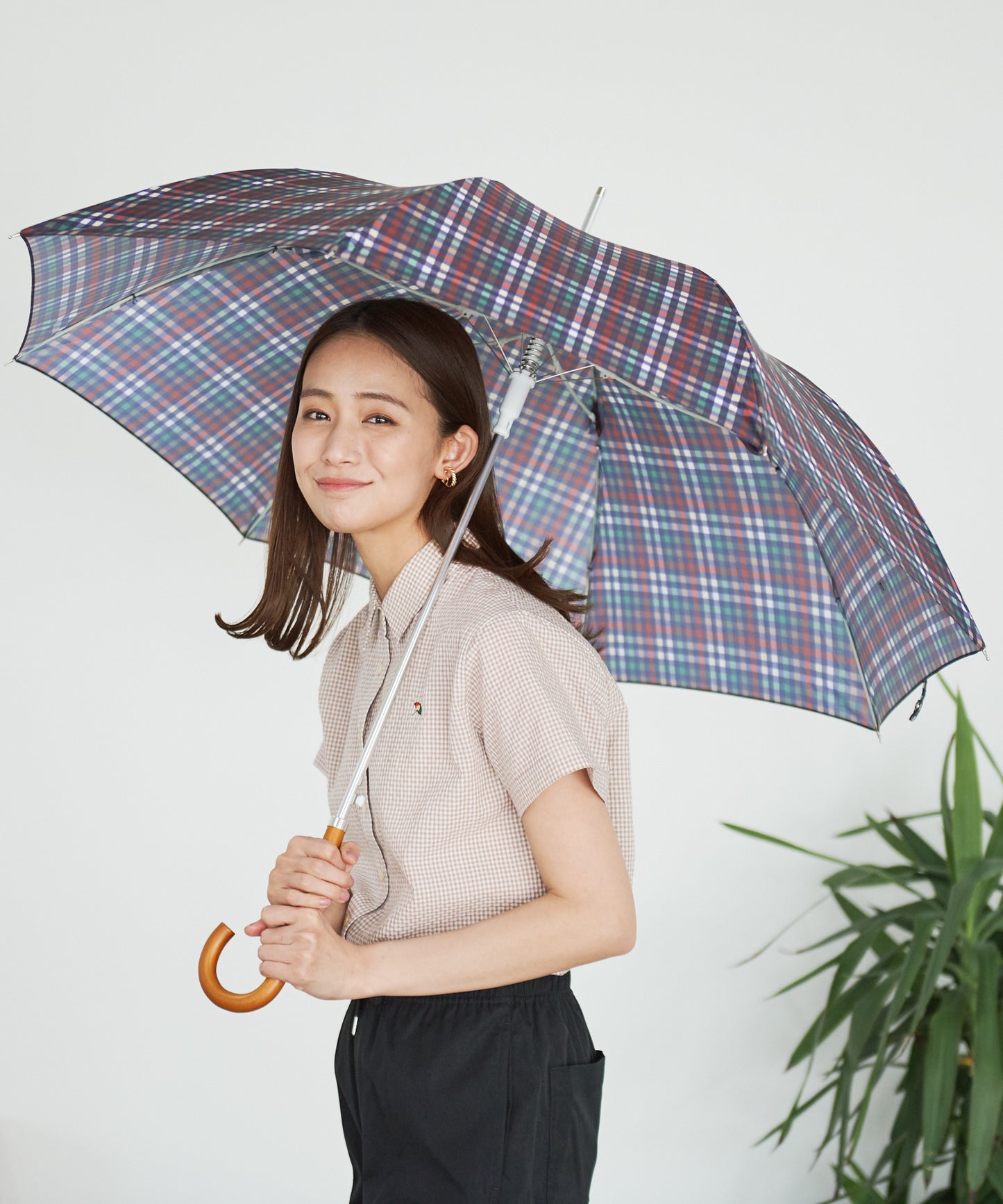 パーマーチェック晴雨兼用シェア長傘 ※ラッピング対応不可