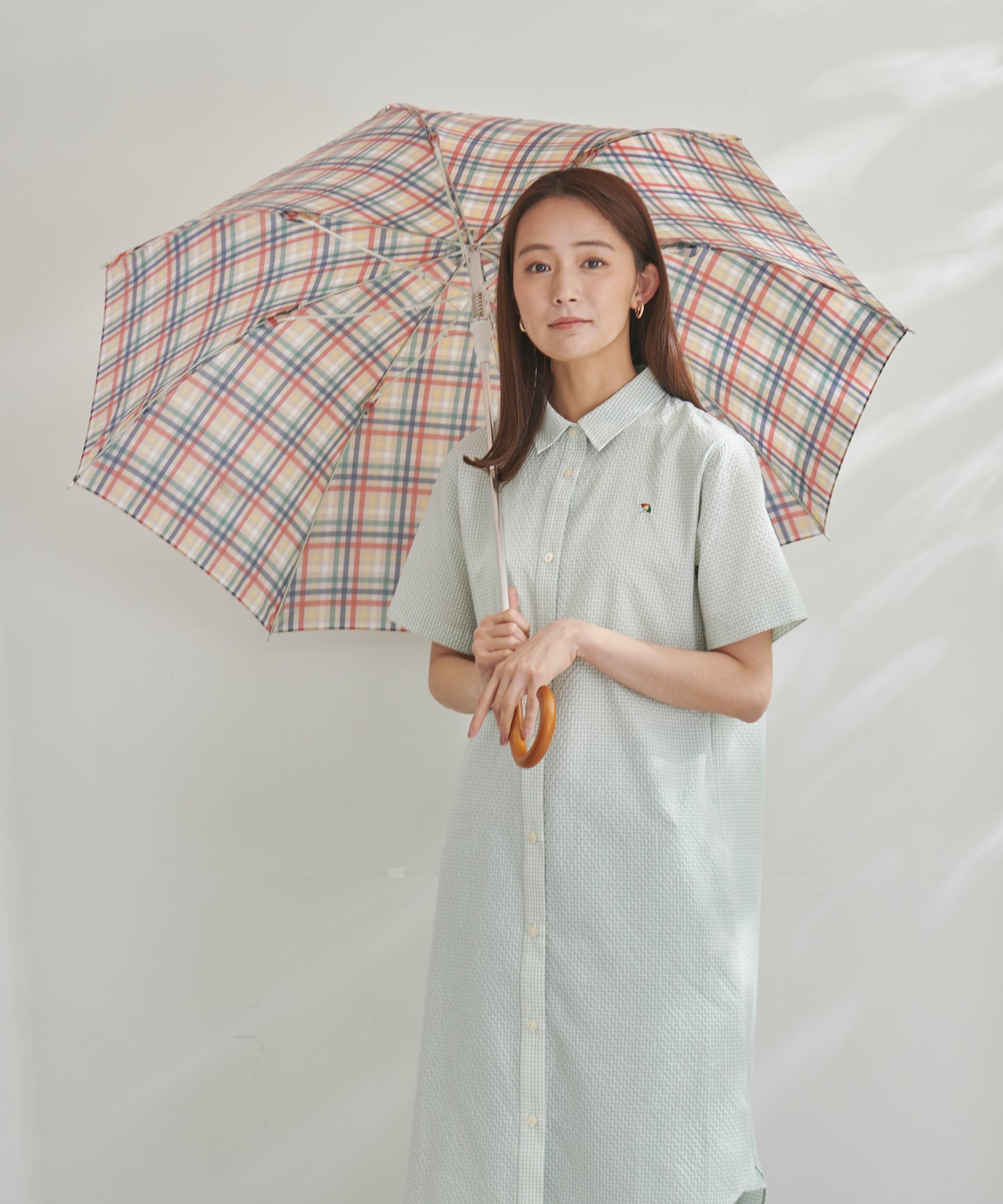 パーマーチェック晴雨兼用シェア長傘 ※ラッピング対応不可