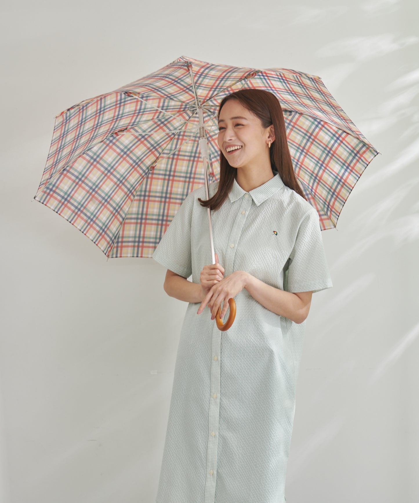 パーマーチェック晴雨兼用シェア長傘 ※ラッピング対応不可