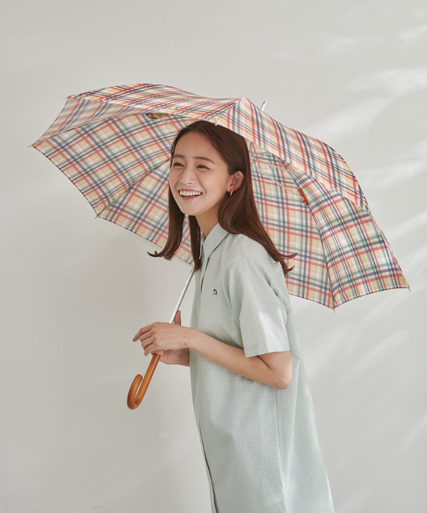 パーマーチェック晴雨兼用シェア長傘 ※ラッピング対応不可