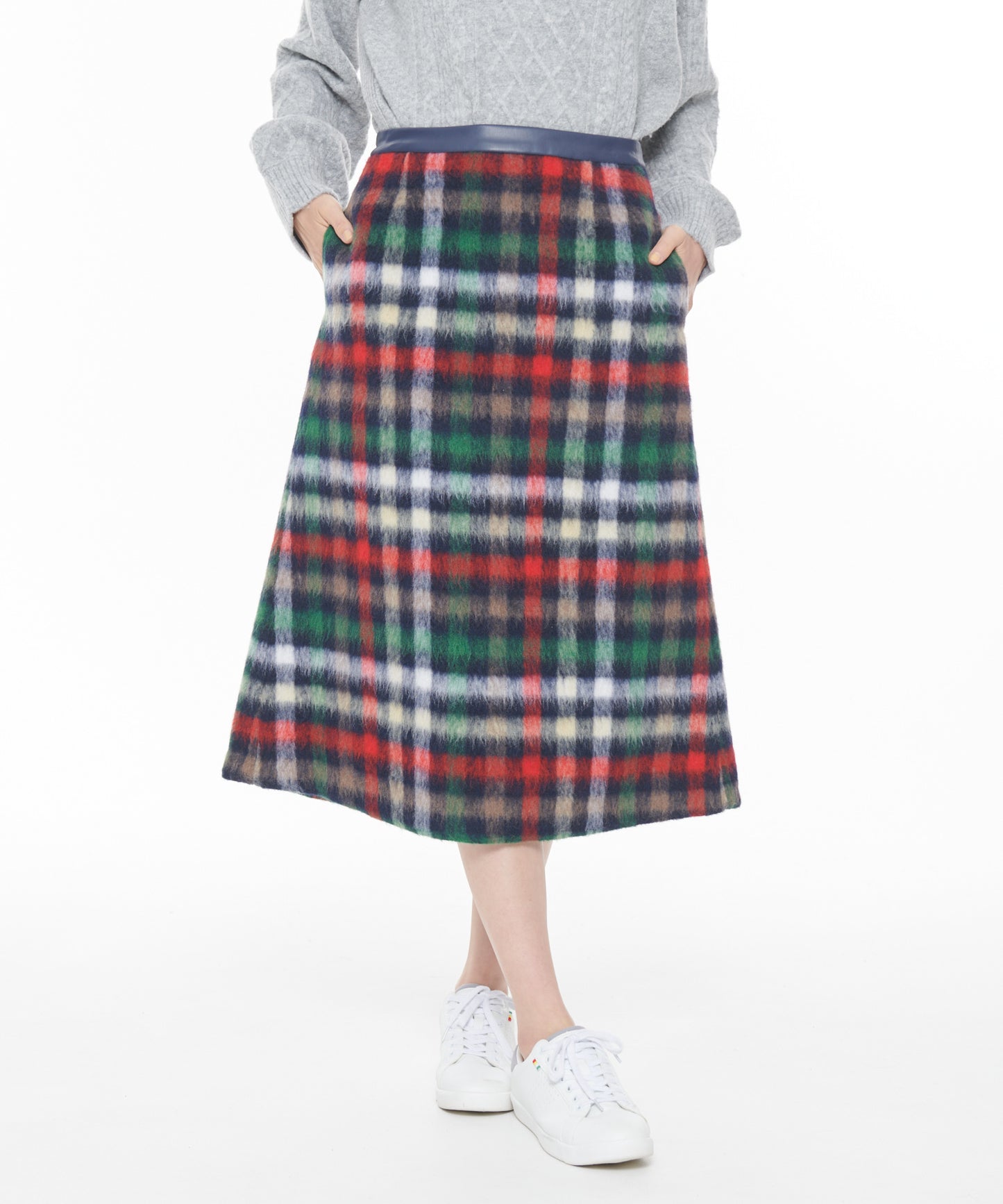 【残り3点】ビッグハウスチェック シャギーメルトンスカート