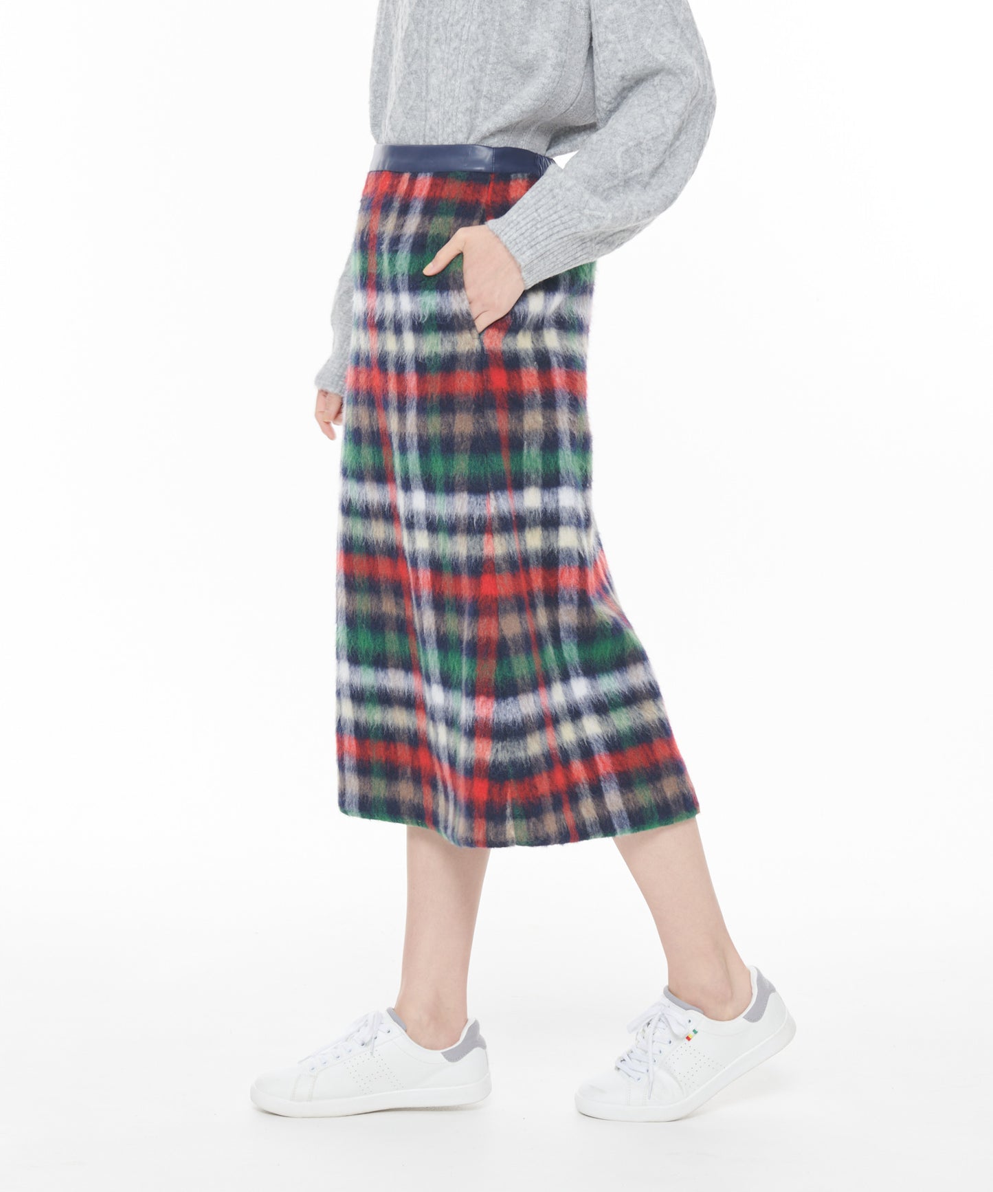 【残り3点】ビッグハウスチェック シャギーメルトンスカート