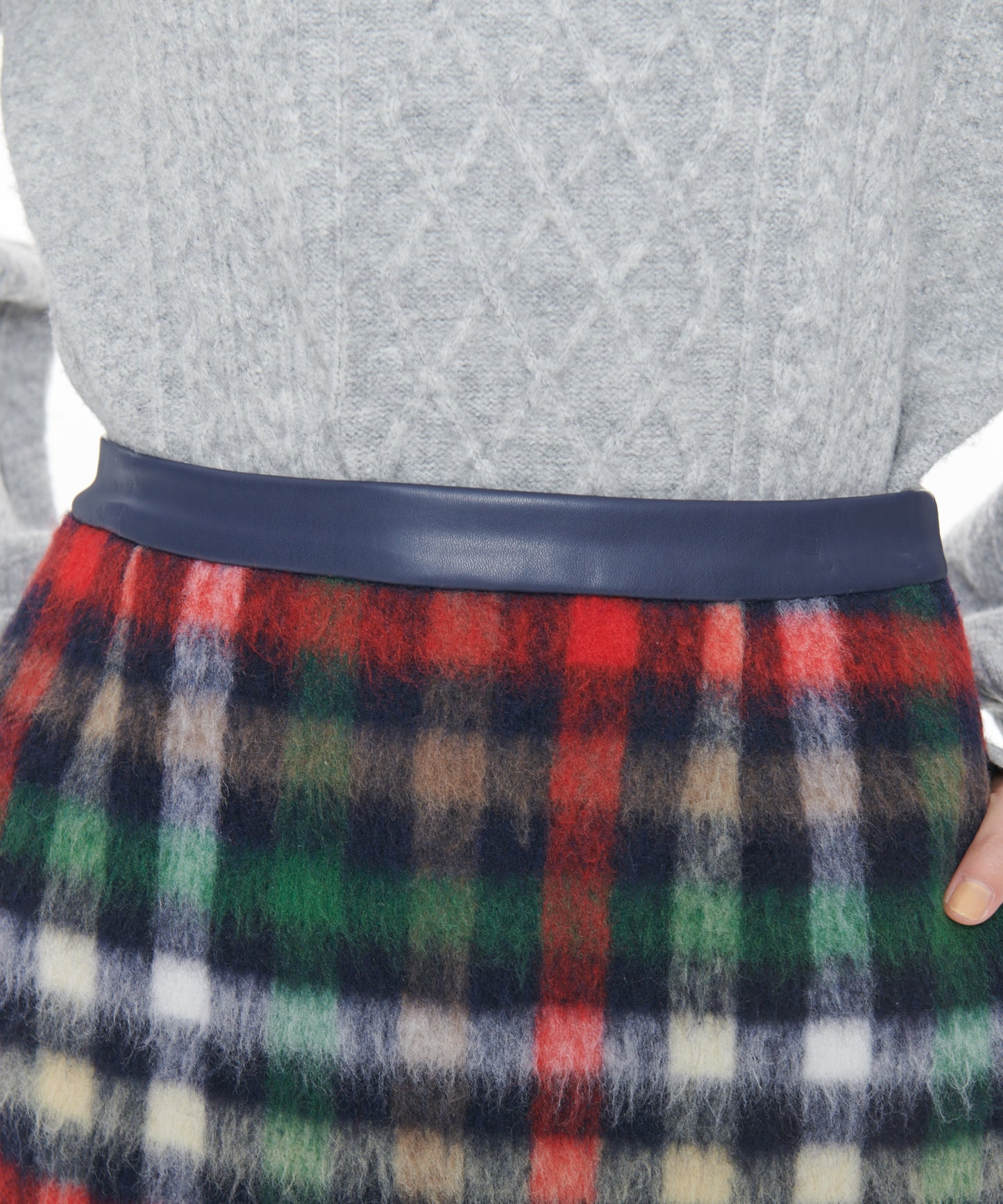 【残り3点】ビッグハウスチェック シャギーメルトンスカート