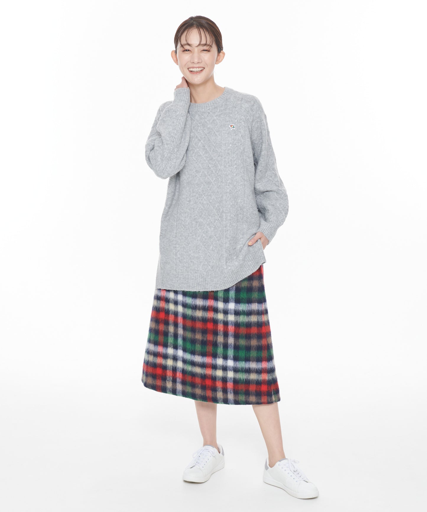【残り3点】ビッグハウスチェック シャギーメルトンスカート