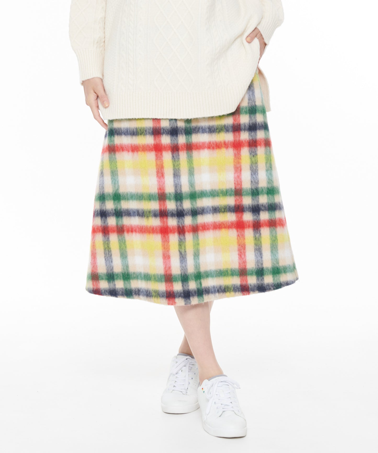 【残り3点】ビッグハウスチェック シャギーメルトンスカート