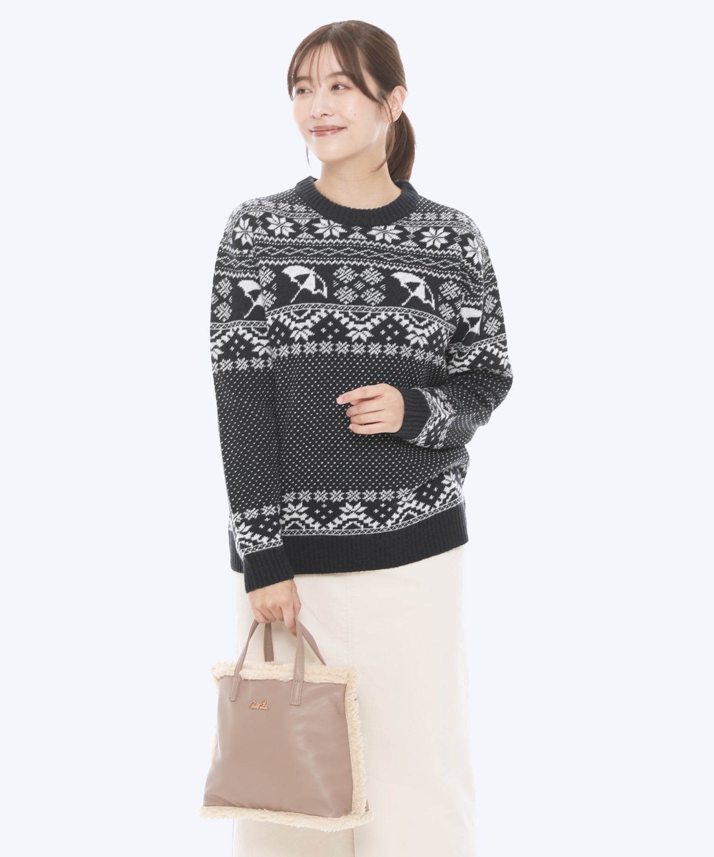 【残り2点】フェイクムートン リバーシブルトート