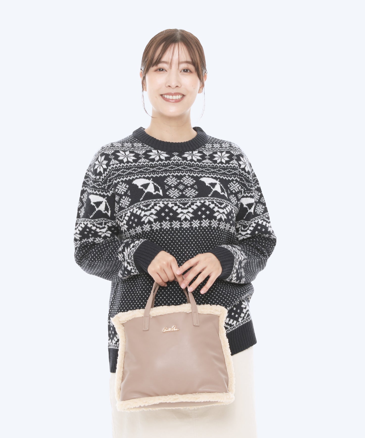 【残り2点】フェイクムートン リバーシブルトート